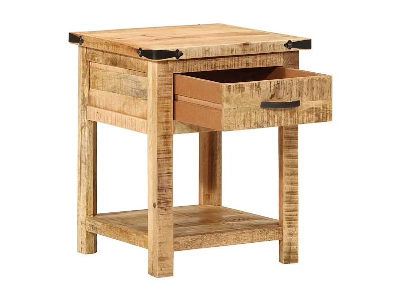 Nachttisch-Beistelltisch 40x40x50 cm Massivholz Mango SHL28723