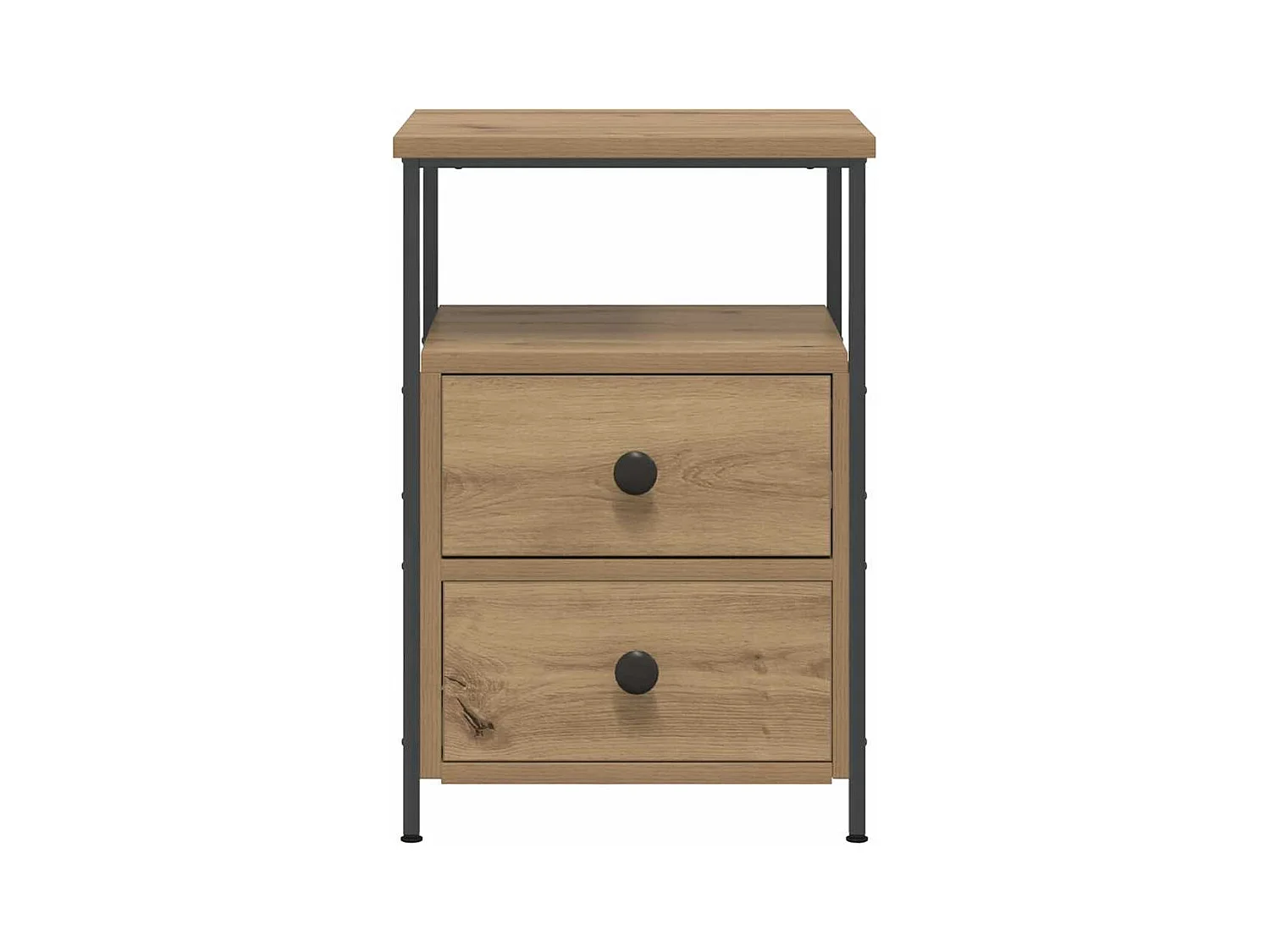 Mesitas de noche | Mesilla de noche 2 uds madera roble artisan 34x35,5x50 cm