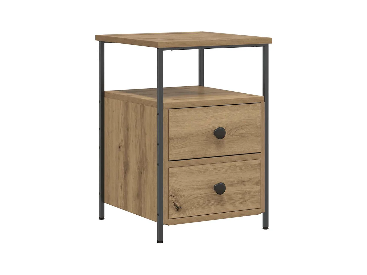 Mesitas de noche | Mesilla de noche 2 uds madera roble artisan 34x35,5x50 cm