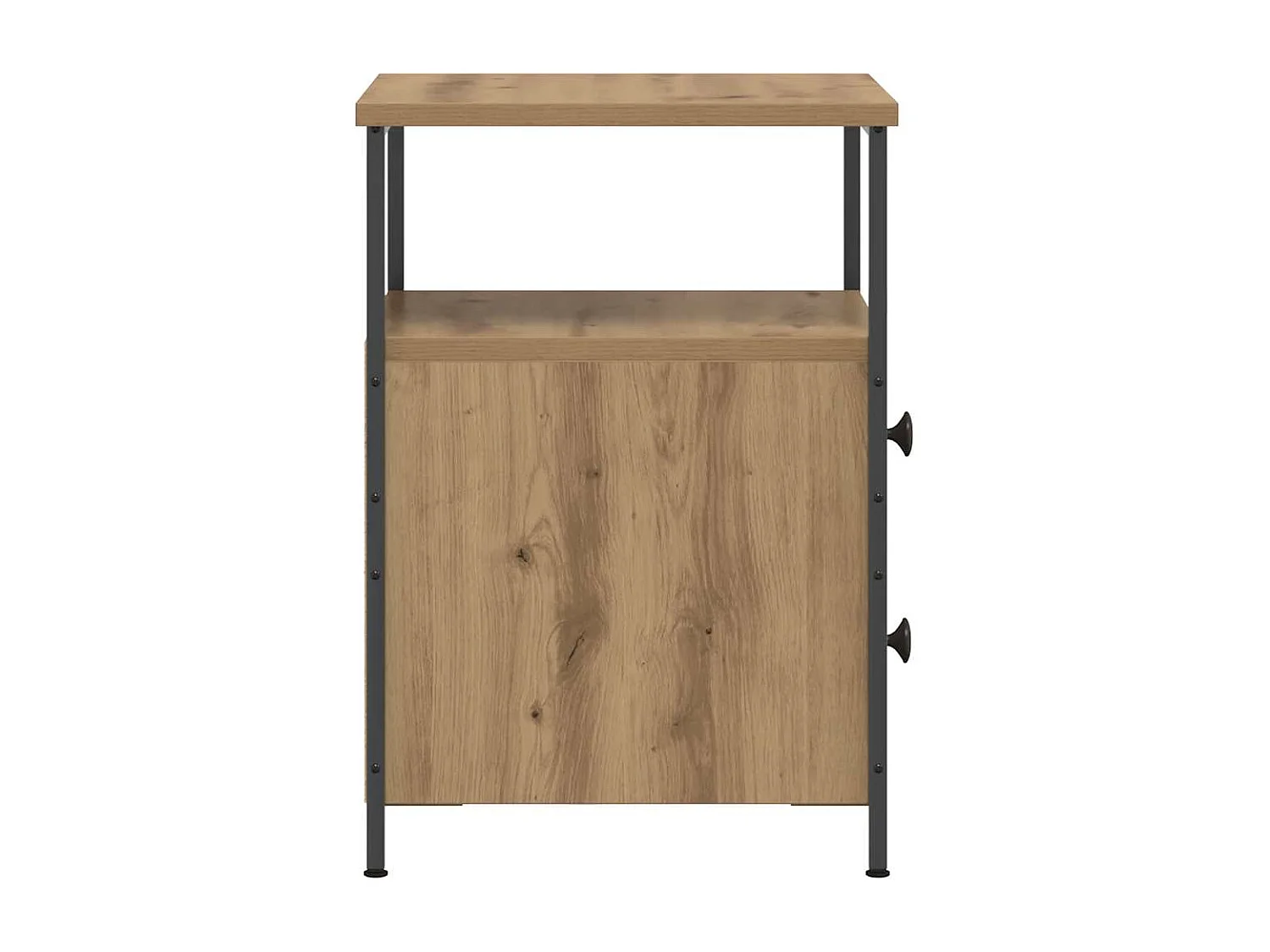 Nachttisch 2er Set-Beistelltisch-Nachttischkommode Artisan-Eiche 34x35,5x50 cm Holzwerkstoff SHL3757