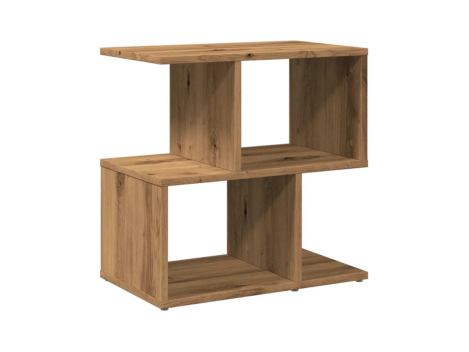 Table de chevet-Table d'appoint chêne artisanal 50x30x51,5 cm bois d'ingénierie