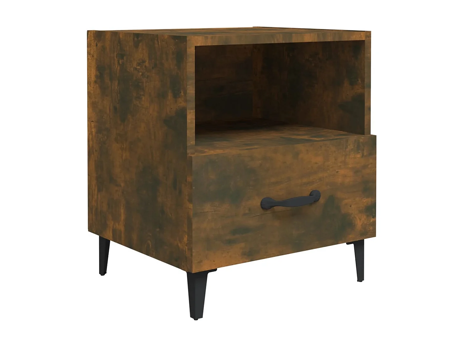 Tables de chevet lot de 2 avec Tiroirs Chêne fumé Bois d'ingénierie