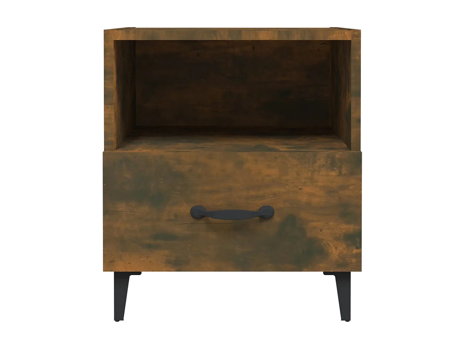 Mesita de noche | Mesilla de noche 2 uds madera contrachapada color roble ahumado