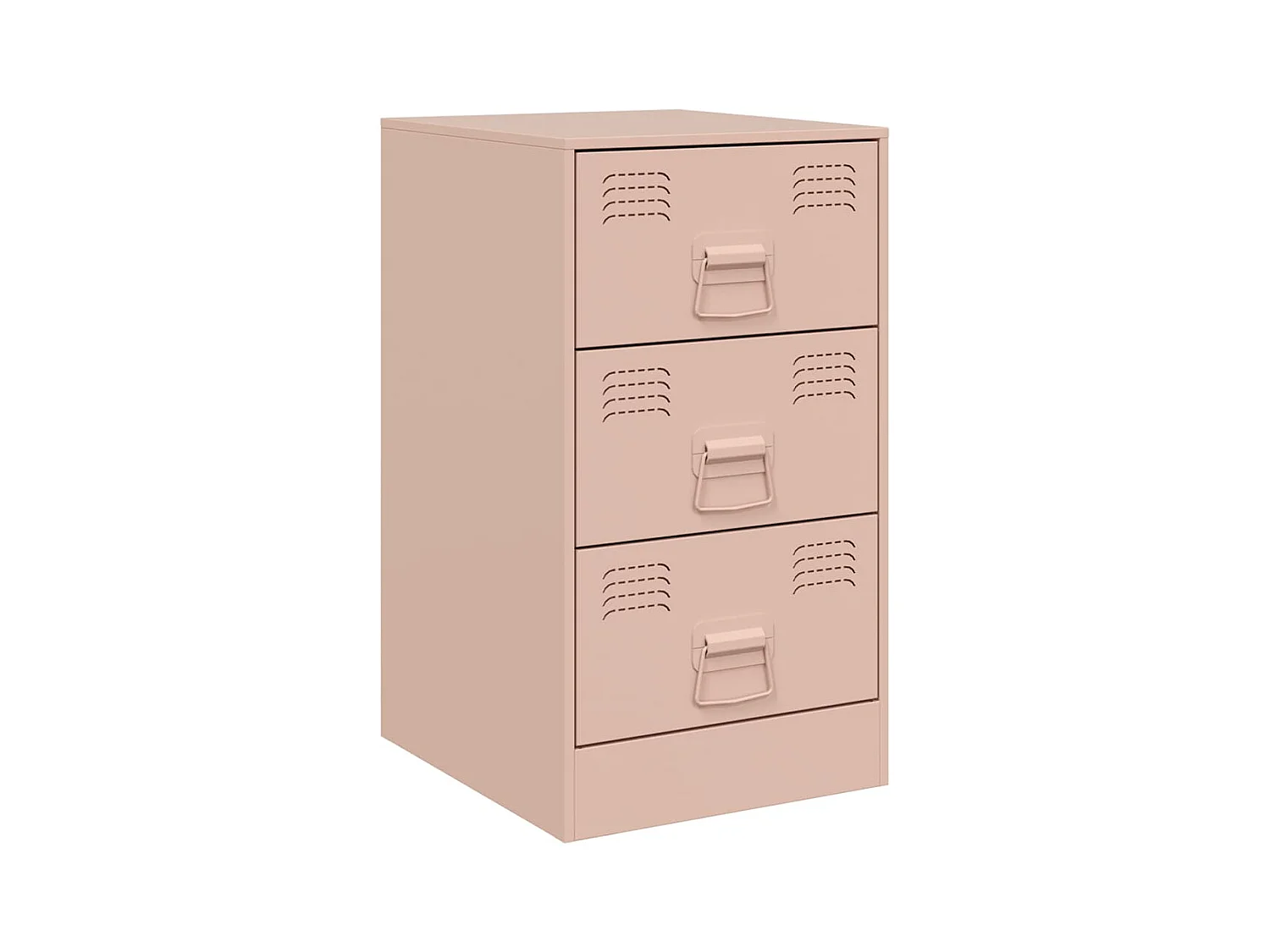 Mesitas de noche | Mesilla de noche 2 unidades acero rosa 34,5x39x62 cm