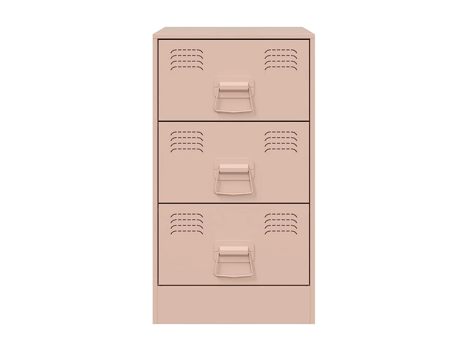 Nachttisch 2er Set-Beistelltisch-Nachttischkommode Rosa 34,5x39x62 cm Stahl SHL49951