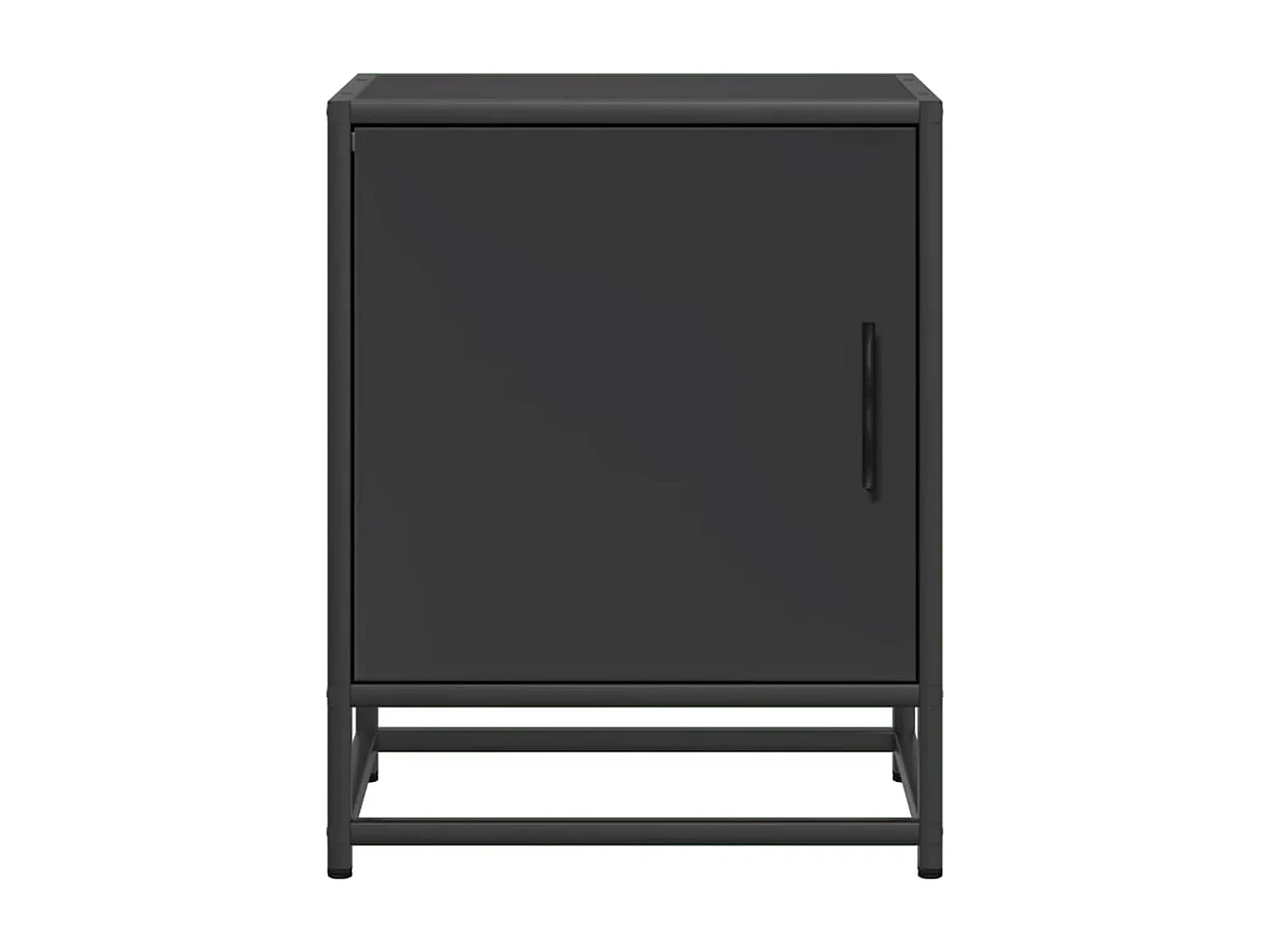 Nachttisch-Beistelltisch Schwarz 40x31x50 cm Holzwerkstoff und Metall SHL93792