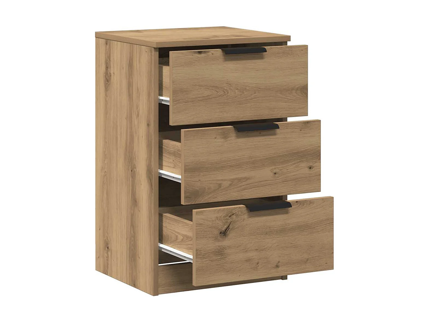 Table de chevet-Table d'appoint chêne artisanal 40x36x65 cm bois d'ingénierie