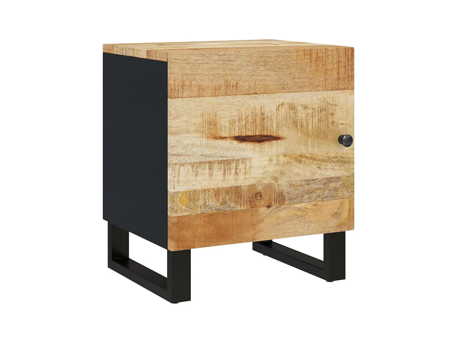 Mesita de noche | Mesilla de noche de madera maciza de mango 40x33x46 cm