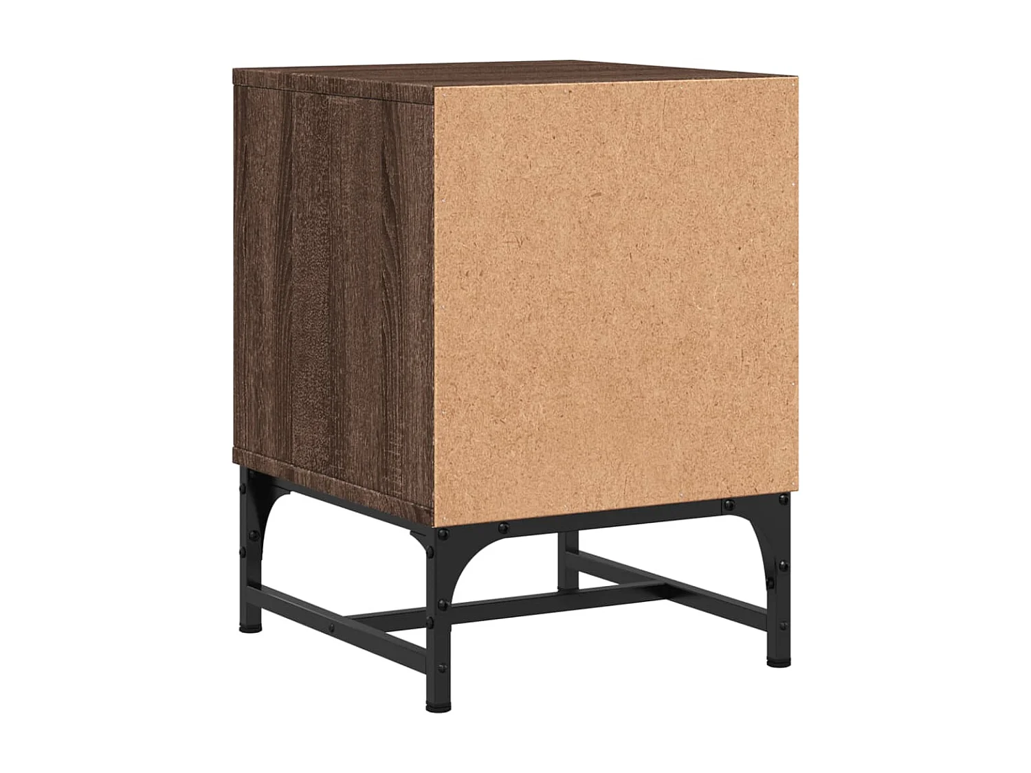 Mesitas de noche | Mesilla de noche puertas de vidrio 2 uds roble marrón 35x37x50 cm