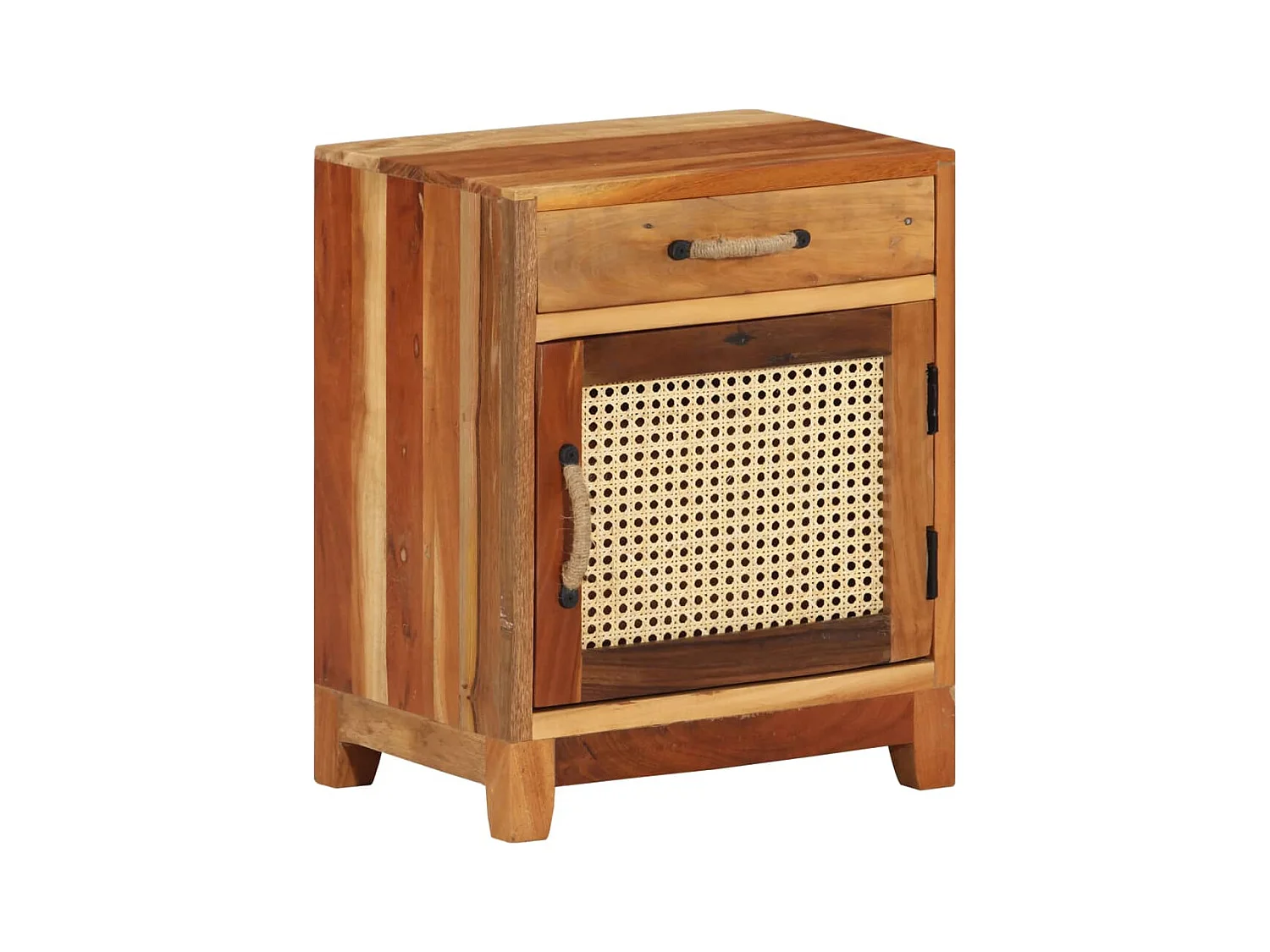 Mesita de noche | Mesilla de noche de madera maciza reciclada 40x30x50 cm