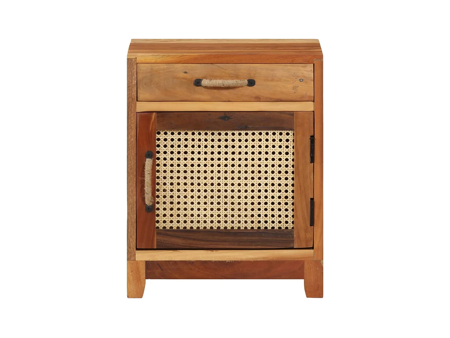 Mesita de noche | Mesilla de noche de madera maciza reciclada 40x30x50 cm