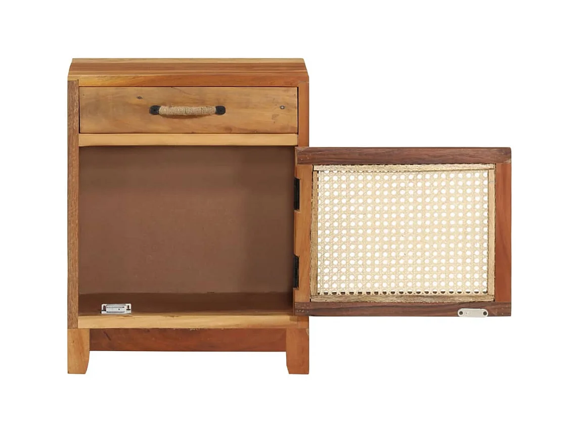 Mesita de noche | Mesilla de noche de madera maciza reciclada 40x30x50 cm