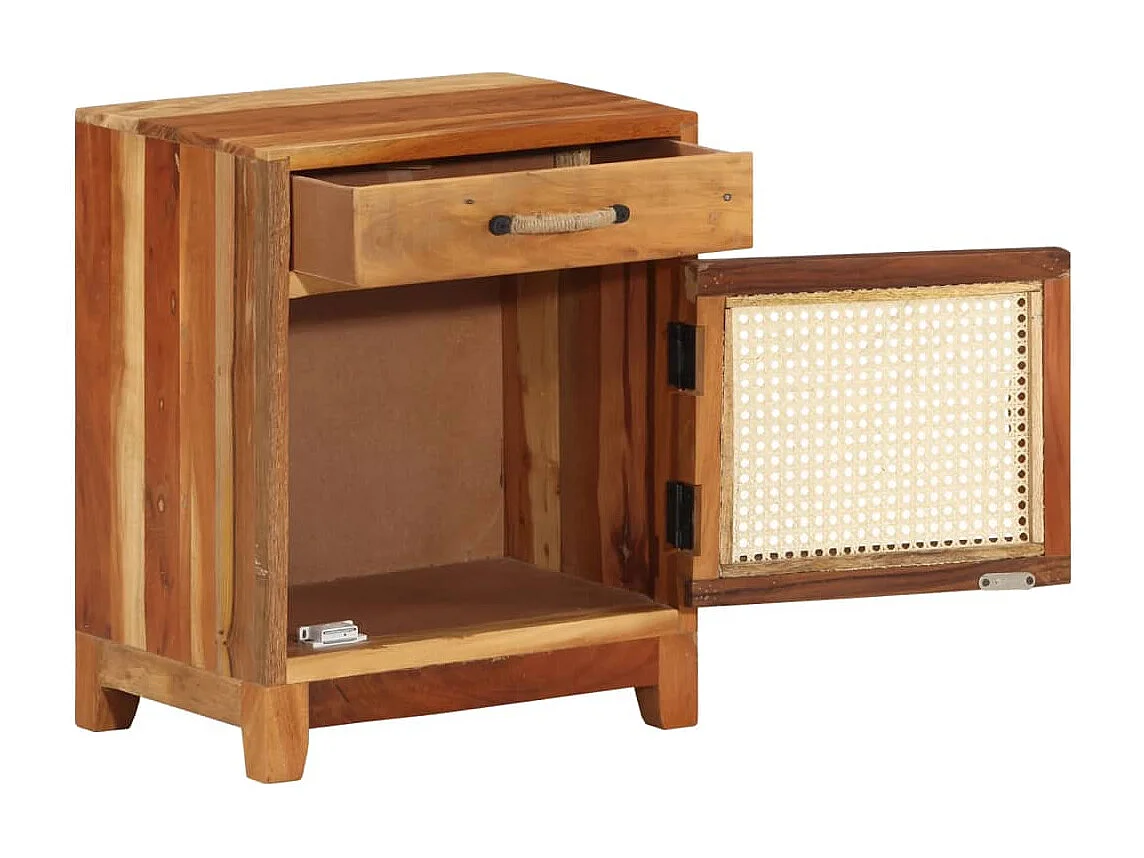 Nachttisch-Beistelltisch 40x30x50 cm Altholz Massiv SHL49120