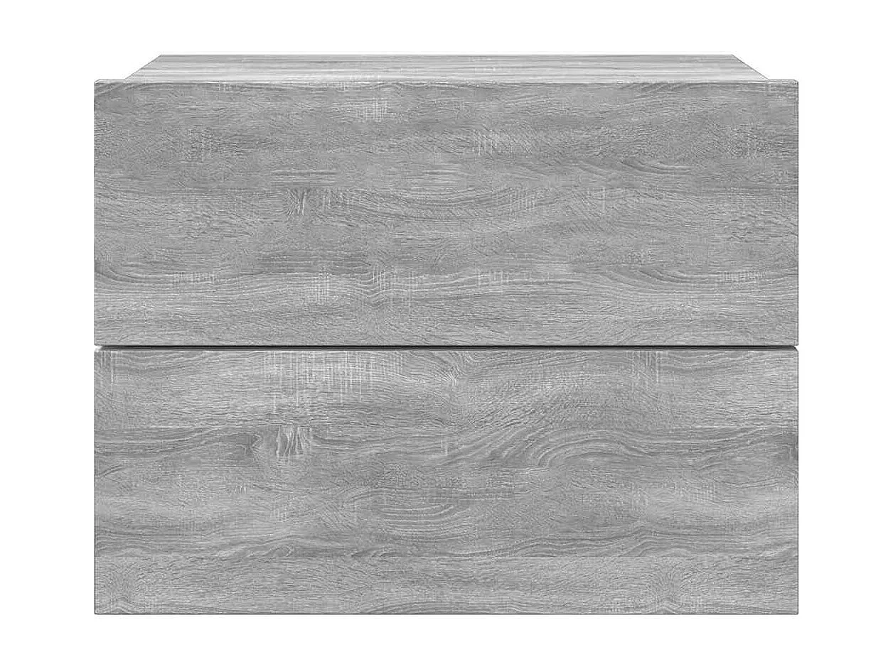 Mesitas de noche | Mesilla de noche 2 uds contrachapada gris Sonoma 40x30x30 cm