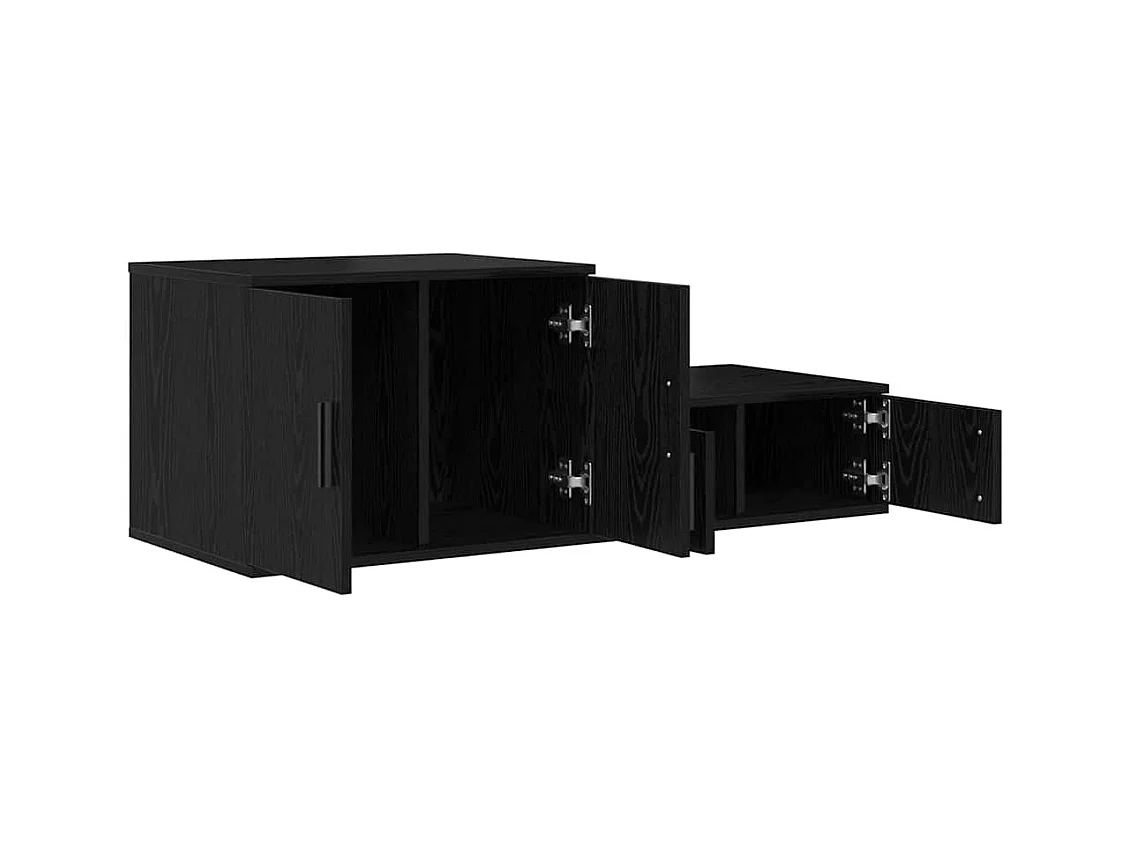 Mueble de almacenaje | Cabinete de Noche | Mesa auxiliar Roble negro 108x41x40 cm
