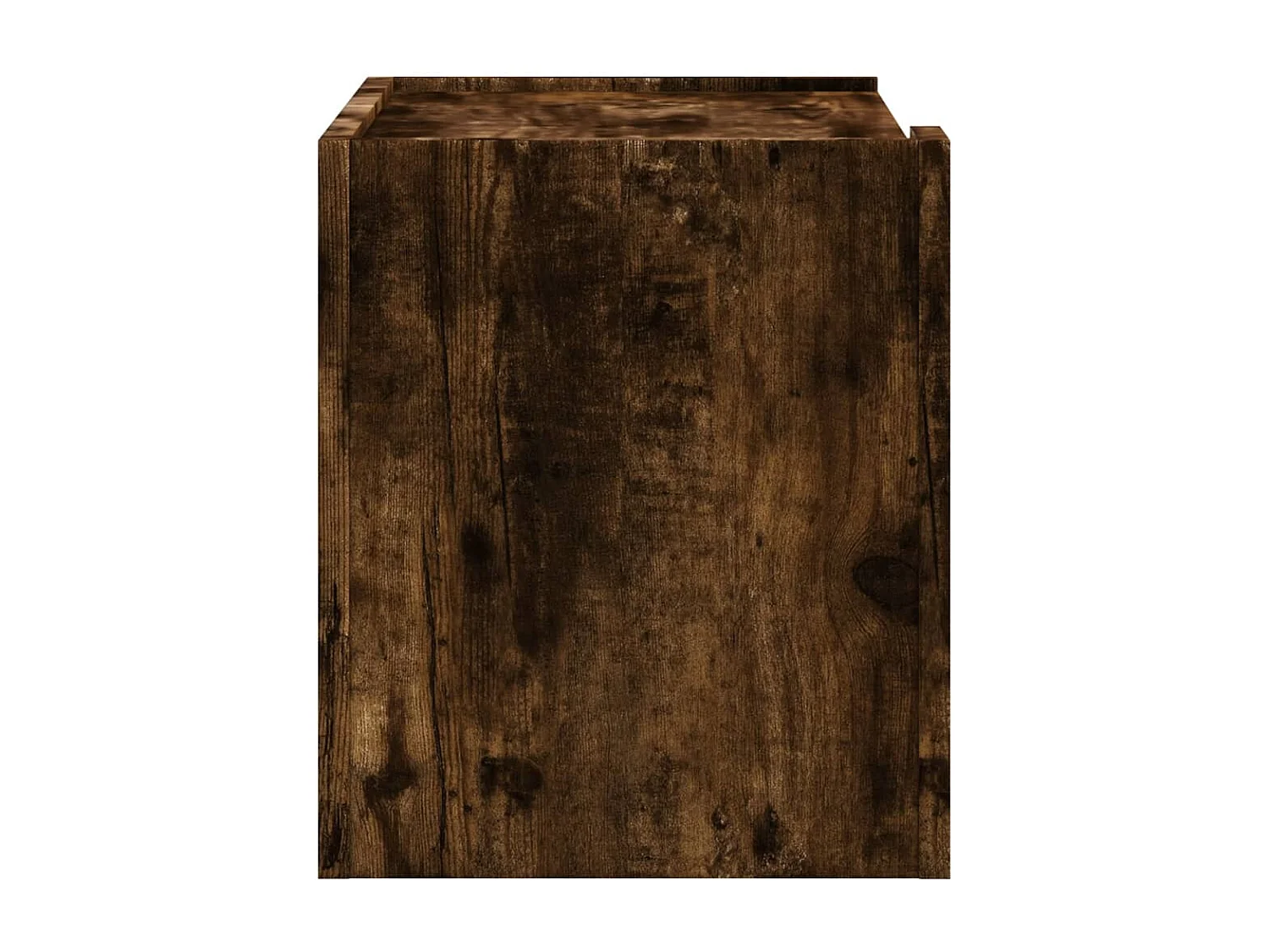 Mesita de noche | Mesilla de noche de pared color roble ahumado 45x30x35 cm