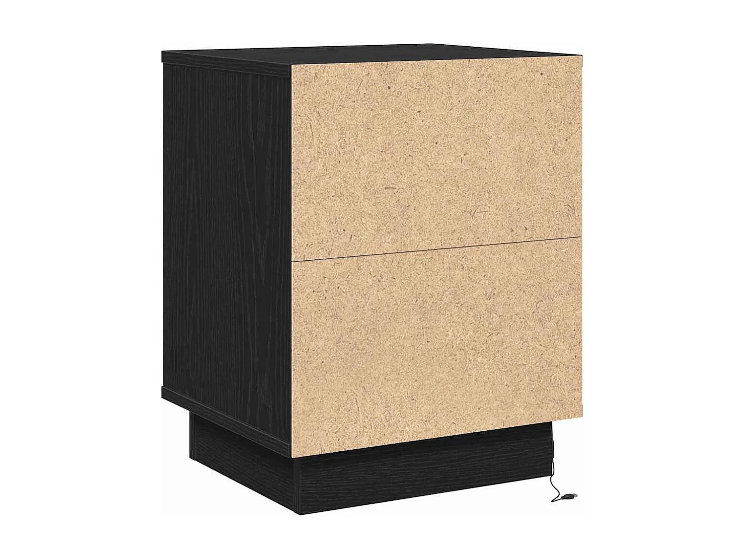 Mesita de Noche | Armario de Noche 2 uds Negro 39x34.5x50 cm