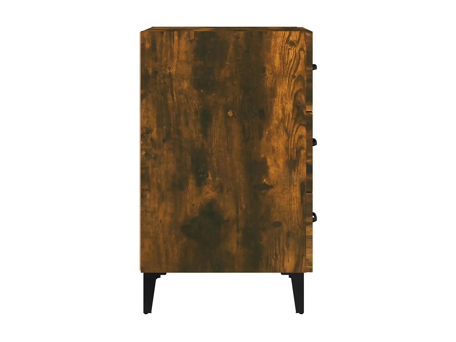 Mesita de noche | Mesilla de noche madera de ingeniería roble ahumado 40x40x66 cm