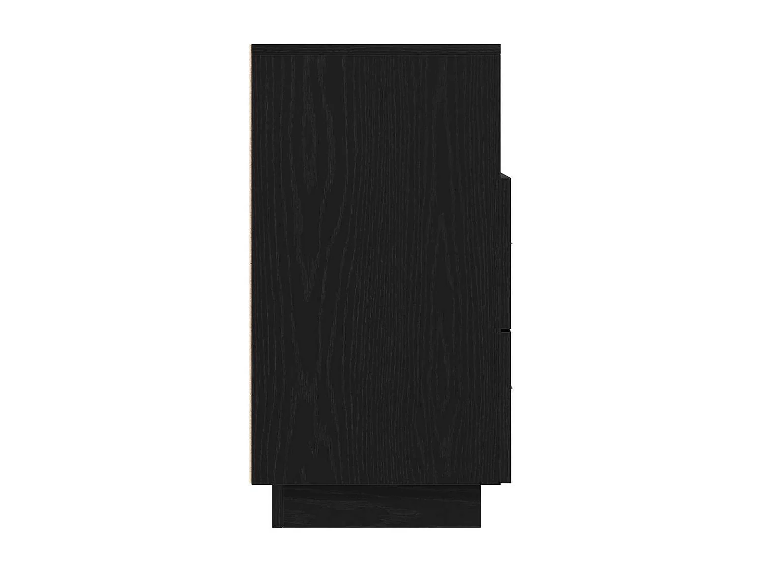 Nachttisch-Beistelltisch mit 2 Schubladen Schwarz 36x36x68 cm SHL61631