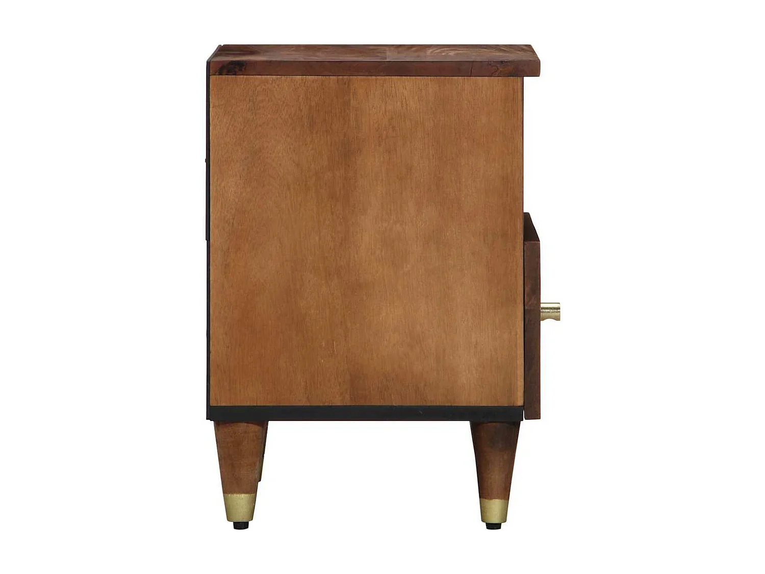 Nachttisch-Beistelltisch Honigbraun 40 x 33 x 46 cm Massivholz Mango SHL19723