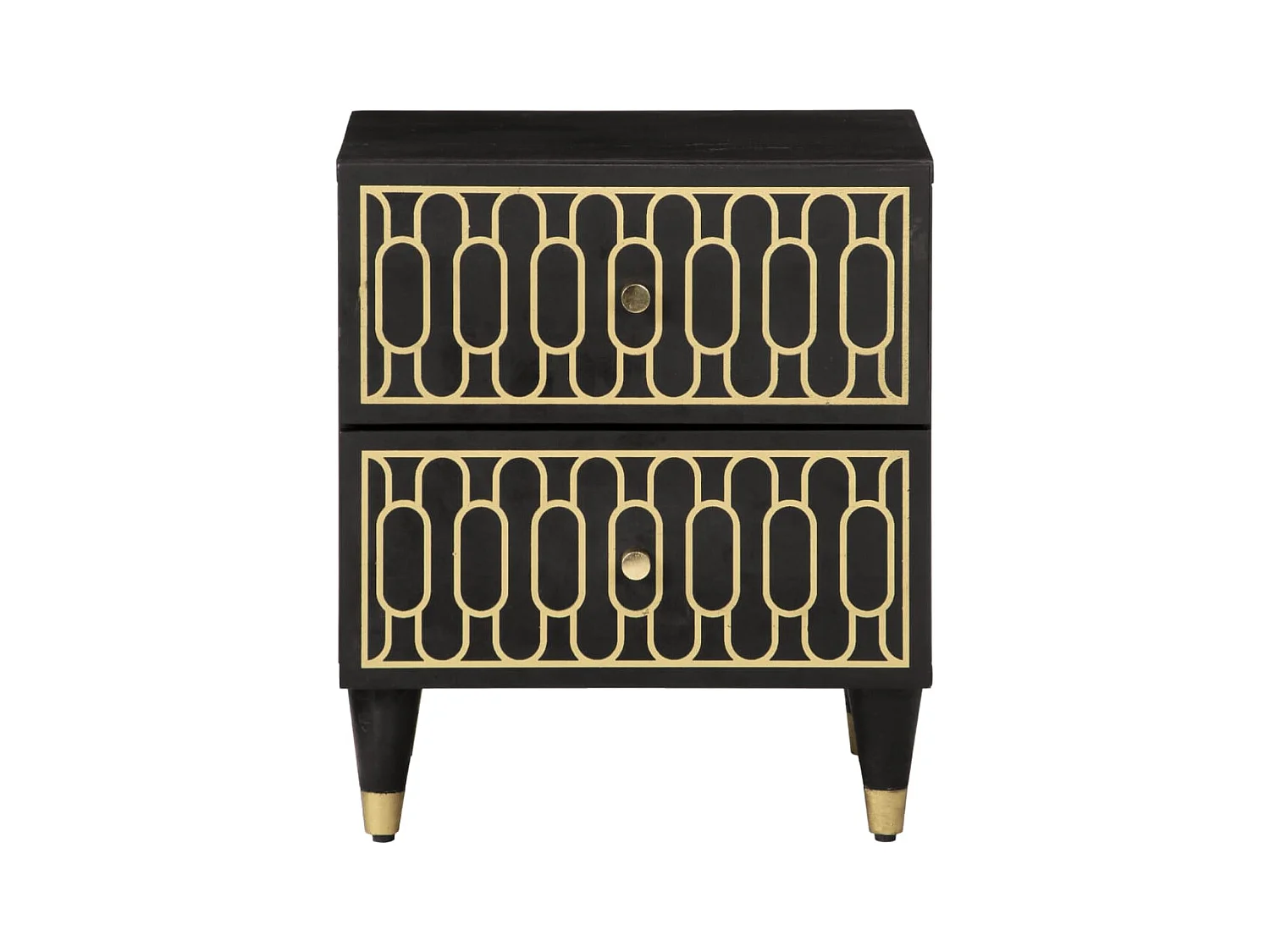 Mesitas de noche | Mesilla de noche 2 uds madera maciza de mango 40x33x46 cm