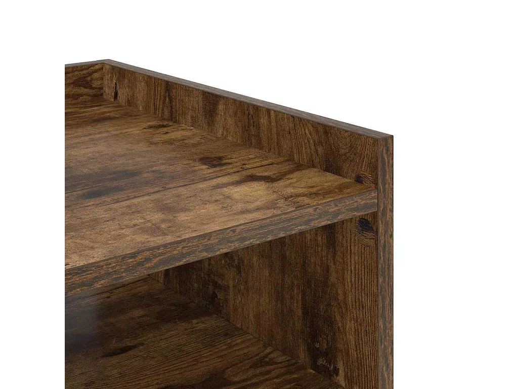 Mesa de Noche | Mesa auxiliar | Mesita de noche con estante 2 uds. Roble ahumado 40x40x61 cm