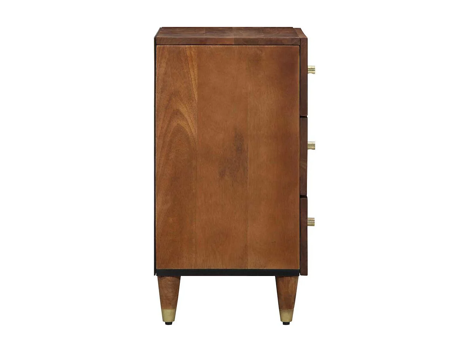 Nachttisch-Beistelltisch Honigbraun 50 x 33 x 62 cm Massivholz Mango SHL6519