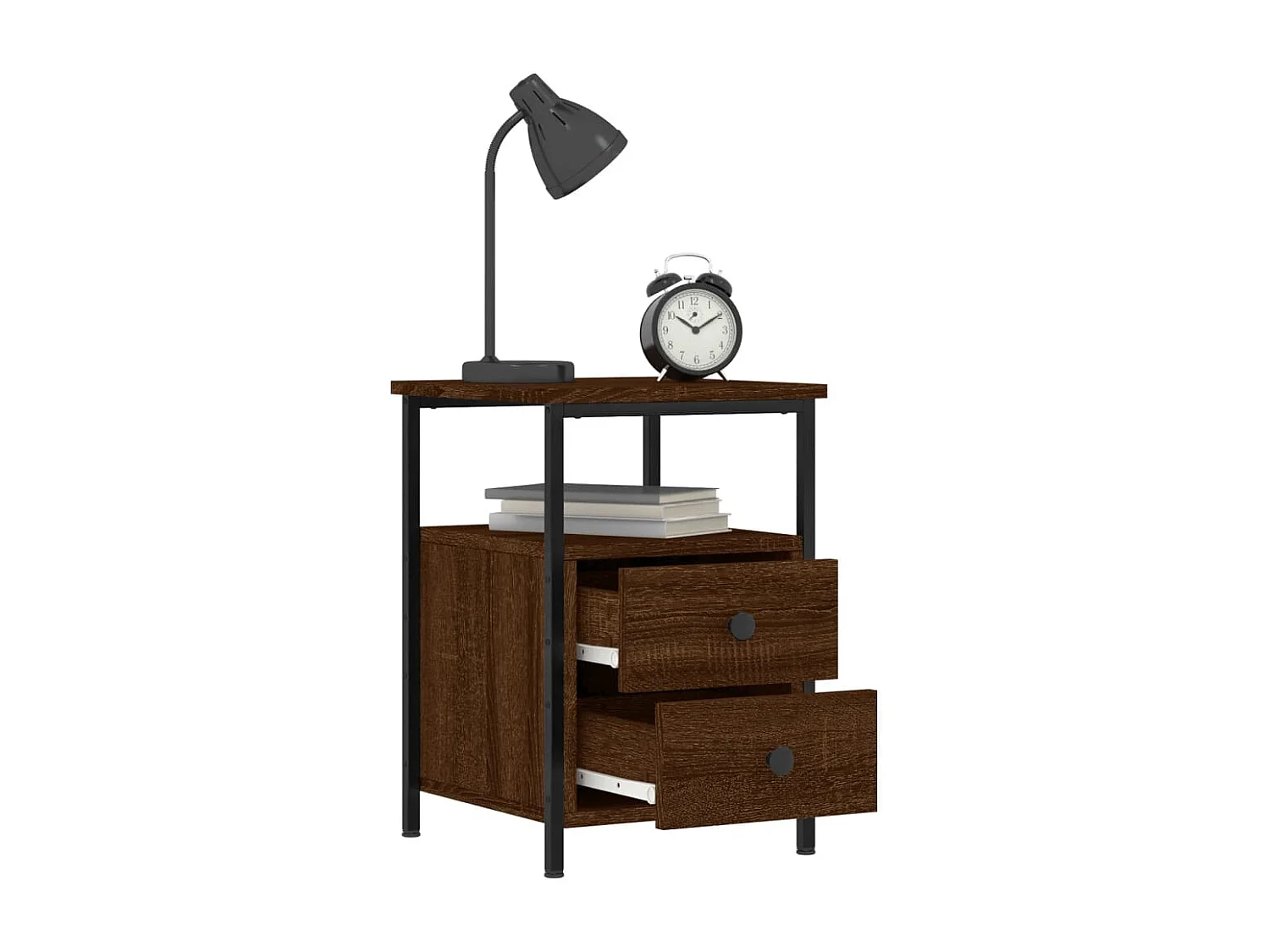 Nachttisch-Beistelltisch Braun Eichen-Optik 34x35,5x50 cm Holzwerkstoff SHL38692