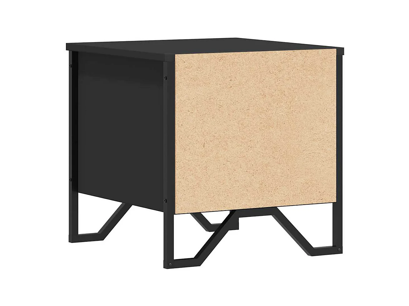 Mesitas de noche | Mesilla de noche 2 uds madera contrachapada negro 40x30x40 cm