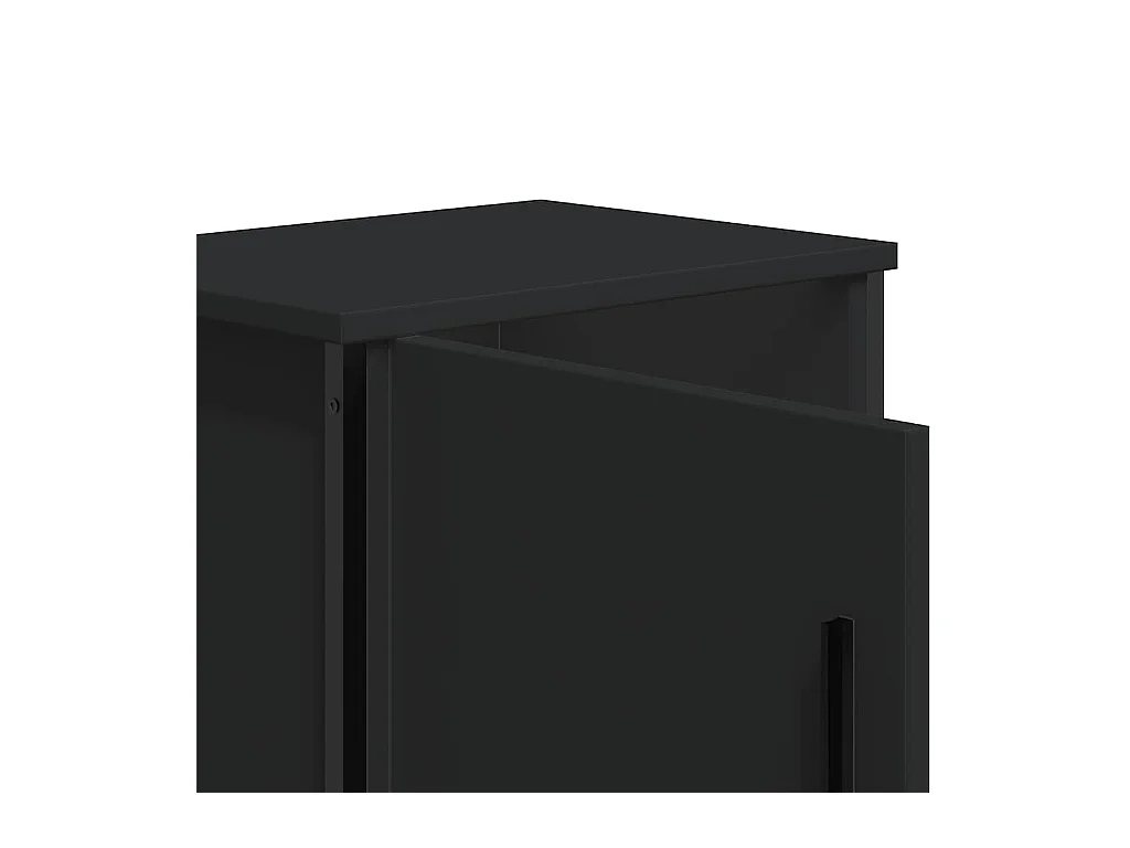 Mesitas de noche | Mesilla de noche 2 uds madera contrachapada negro 40x30x40 cm