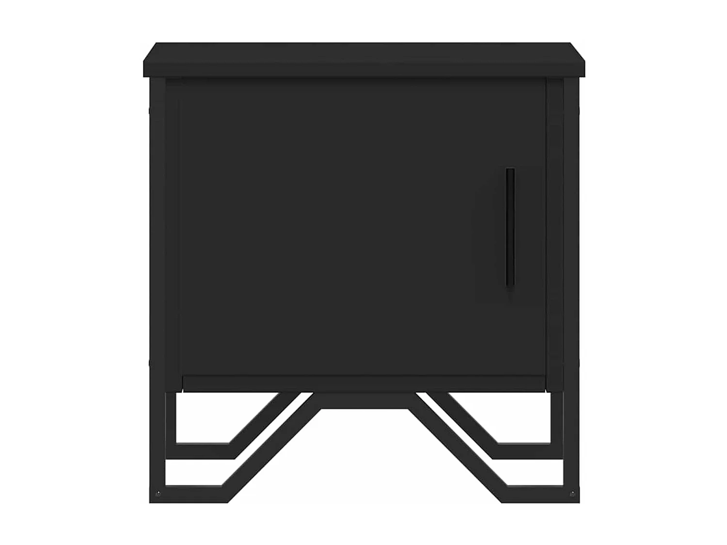 Nachttisch 2er Set-Beistelltisch-Nachttischkommode Schwarz 40x30x40 cm Holzwerkstoff SHL95552