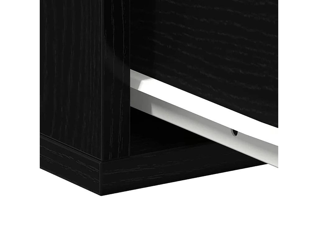 Mesita de Noche | Armario de Noche | Mesilla de noche con cajón Roble negro 40x30x30 cm