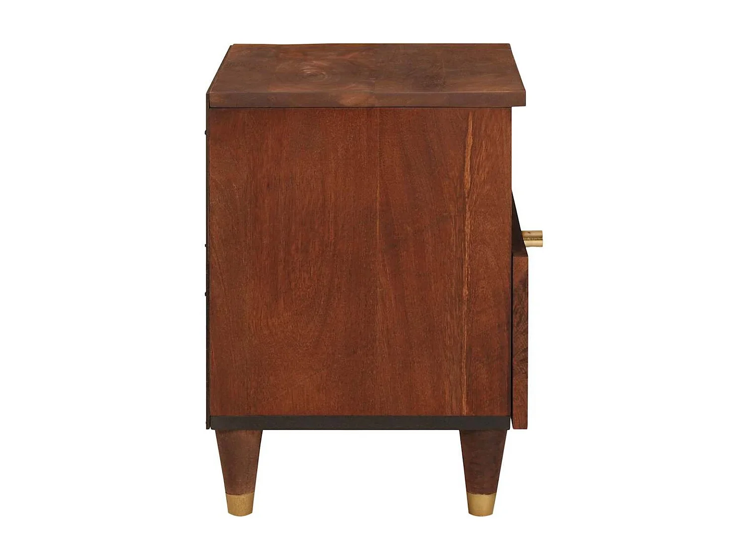 Nachttisch-Beistelltisch Braun 40 x 33 x 46 cm Massivholz Akazie SHL25077