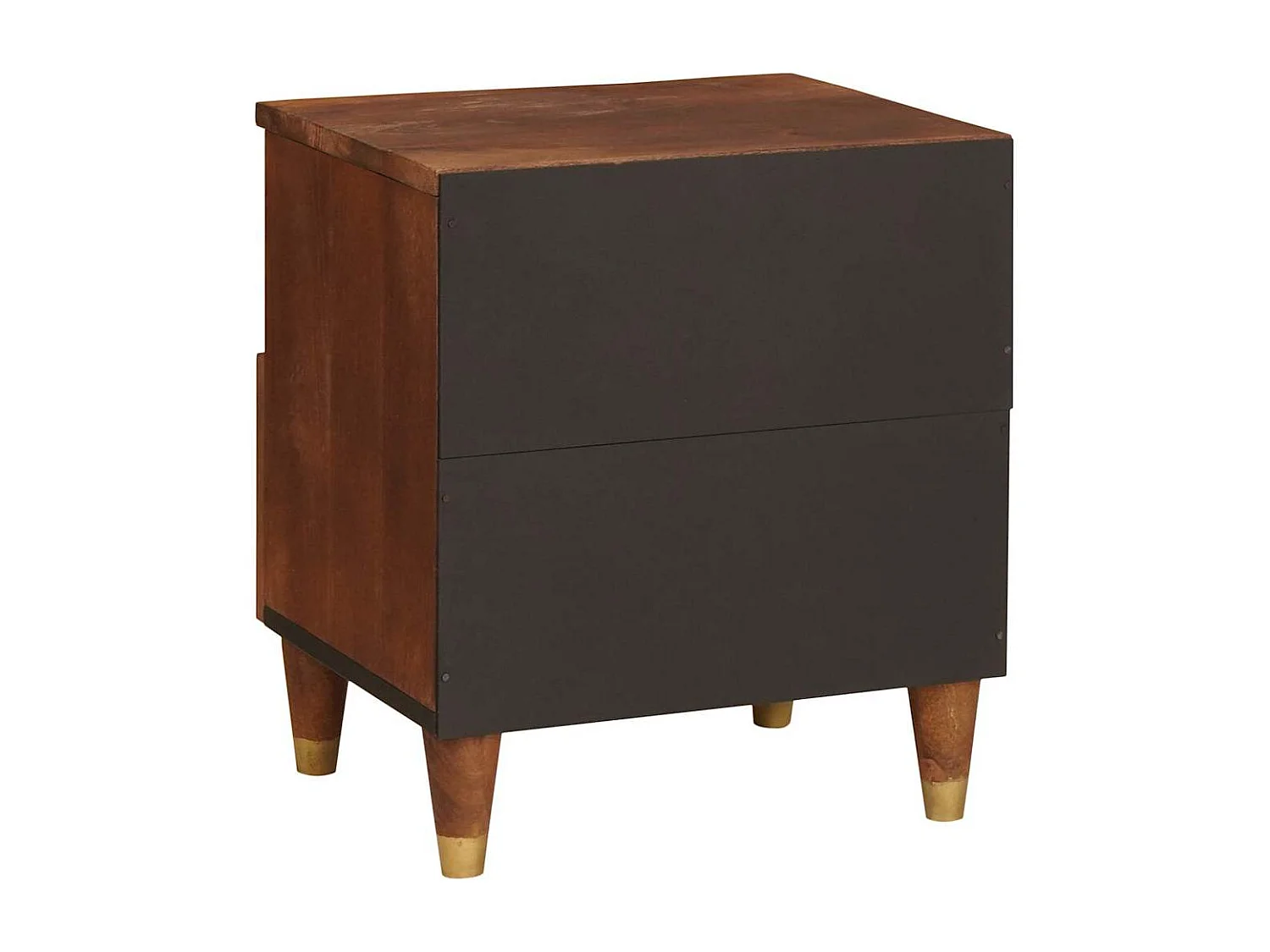 Nachttisch-Beistelltisch Braun 40 x 33 x 46 cm Massivholz Akazie SHL25077