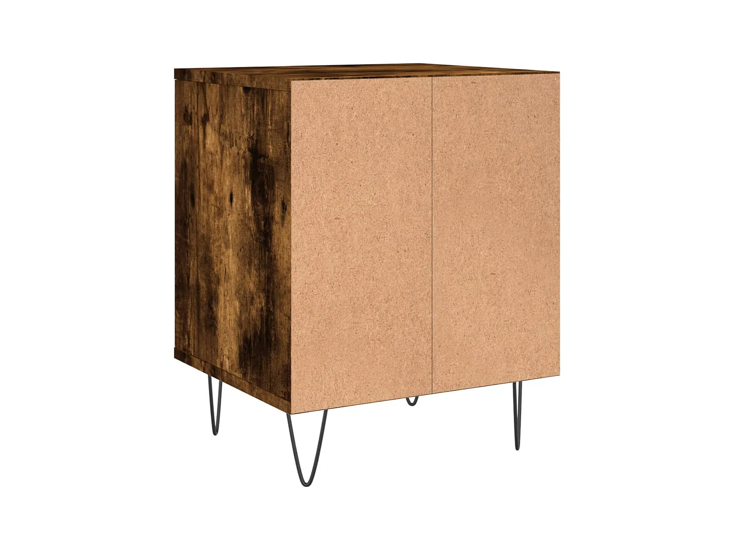 Pack de 2 Mesitas de noche | Mesilla de noche madera ingeniería roble ahumado 40x35x50 cm