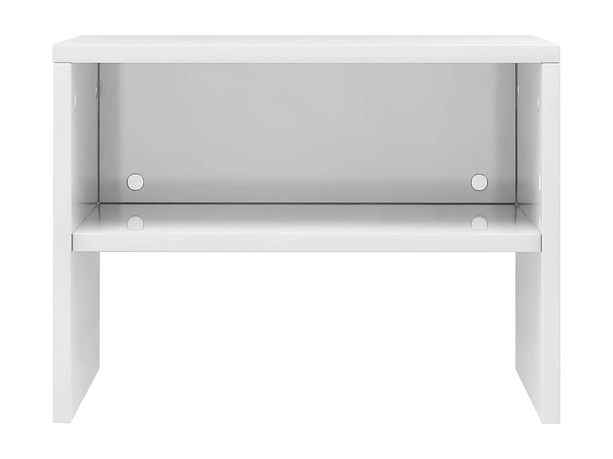 Nachttisch-Beistelltisch Hochglanz-Weiß 40x30x30 cm Holzwerkstoff SHL39670