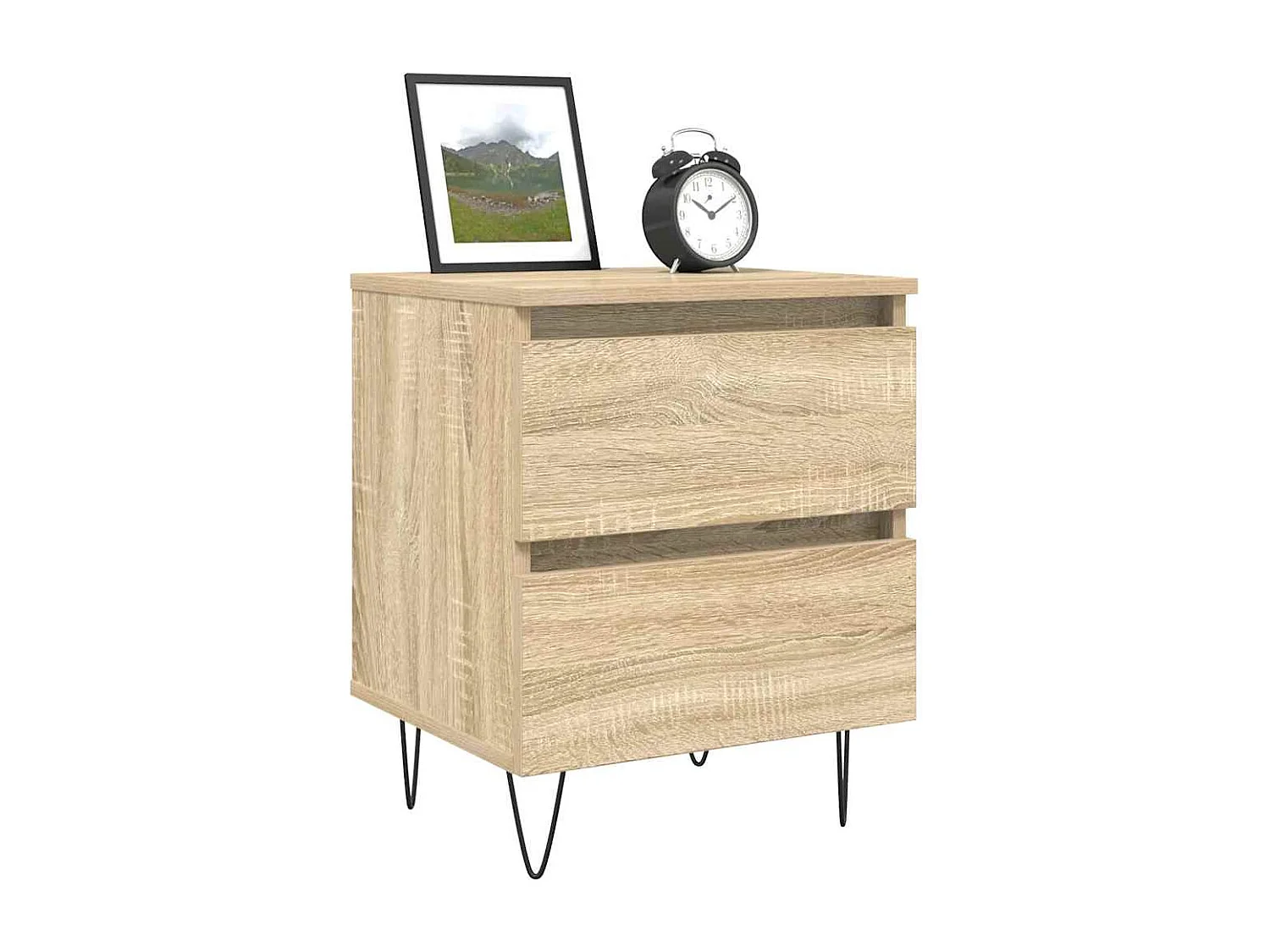 Mesita de noche | Mesilla de noche madera de ingeniería roble Sonoma 40x35x50 cm