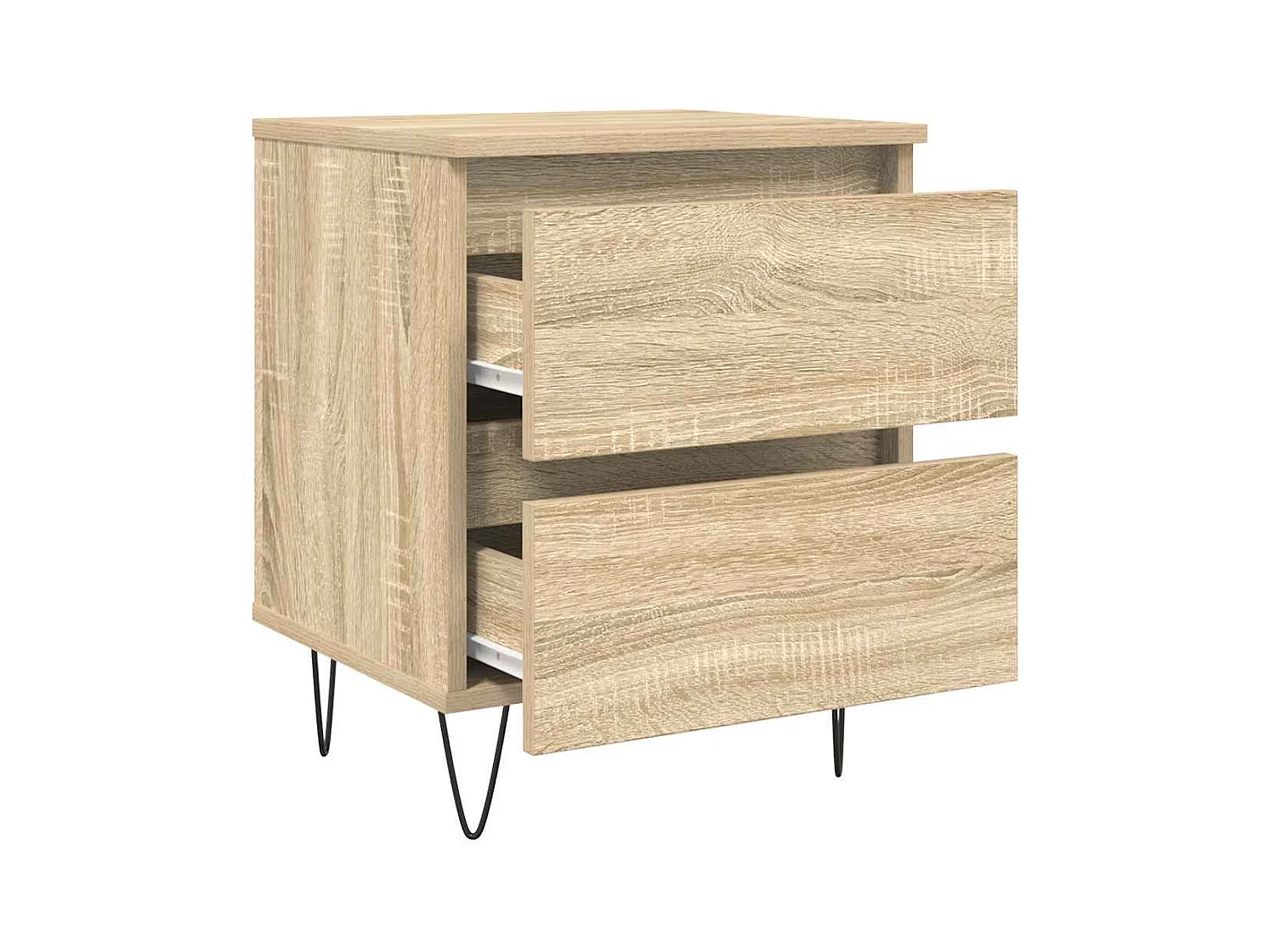 Mesita de noche | Mesilla de noche madera de ingeniería roble Sonoma 40x35x50 cm