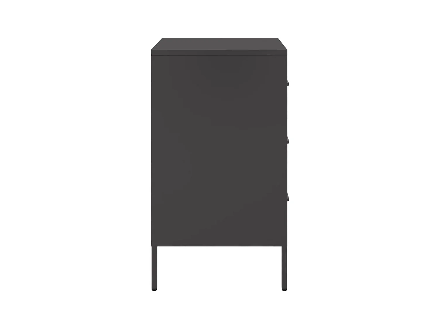 Mesitas de noche | Mesilla de noche 2 unidades acero negro 36x39x68 cm