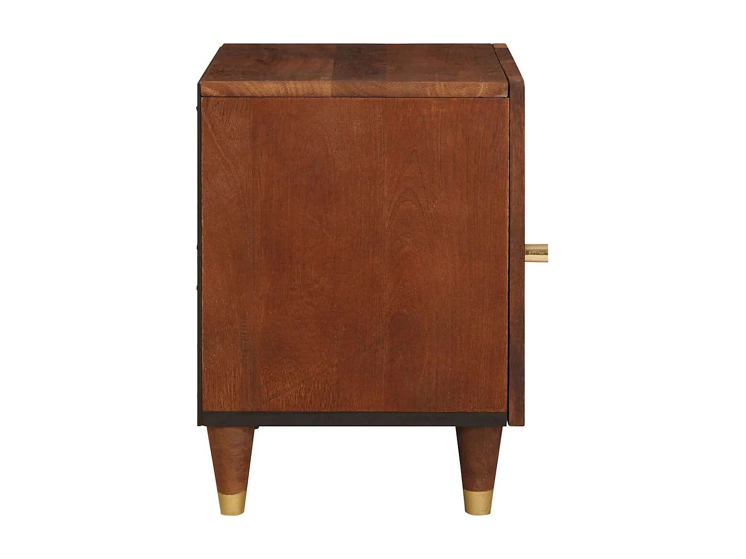 Nachttisch-Beistelltisch Braun 40 x 33,5 x 46 cm Massivholz Akazie SHL72788