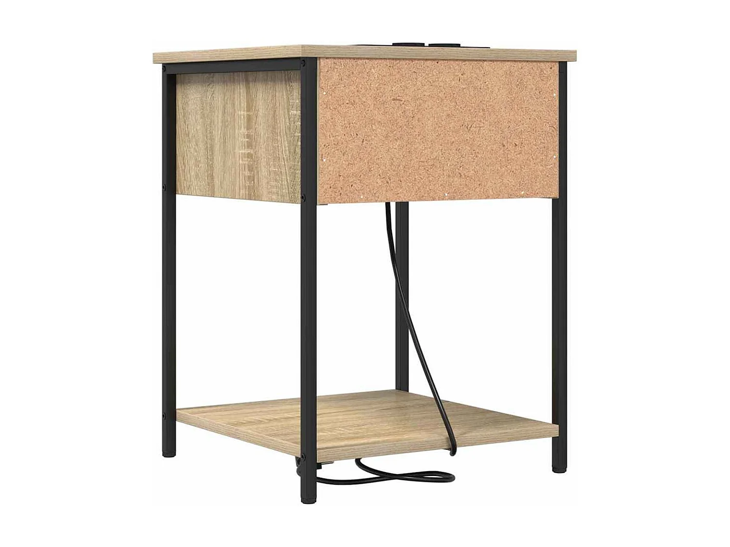 Mesita de Noche | Armario de Noche 2 uds con cajón Roble Sonoma 42x41x56 cm