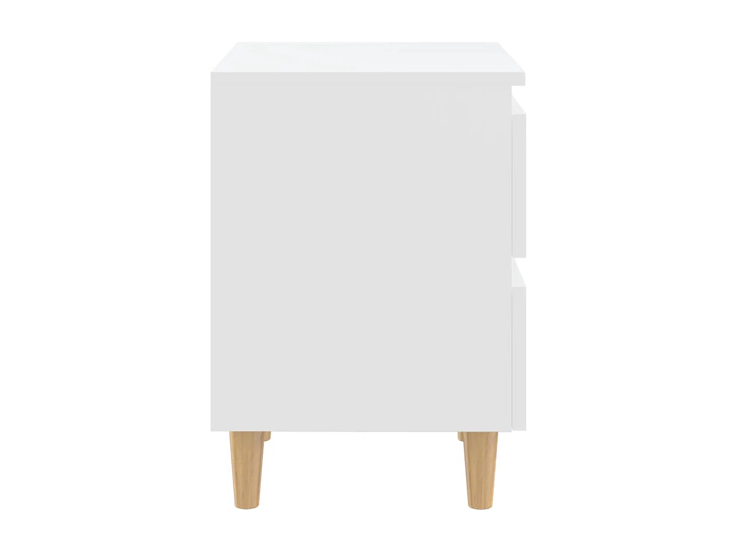 Table de chevet-Petite Table d'appoint avec pieds en pin Blanc 40x35x50 cm