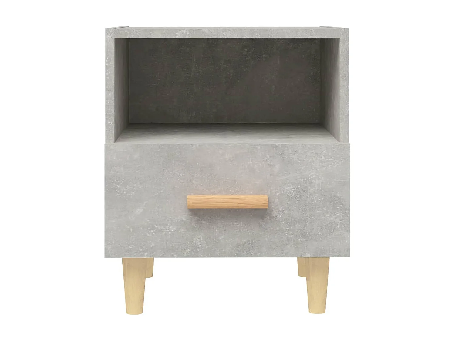 Nachttisch 2er Set-Beistelltisch Betongrau 40x35x47 cm SHL42821