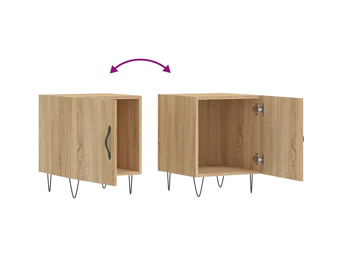 Table de chevet-Table d'appoint-Table de nuit chêne sonoma 40x40x50 cm bois d’ingénierie