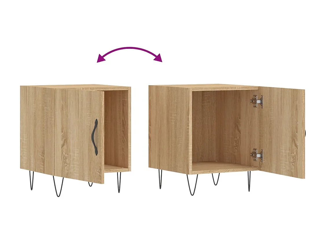 Nachttisch-Beistelltisch Sonoma-Eiche 40x40x50 cm Holzwerkstoff SHL27032