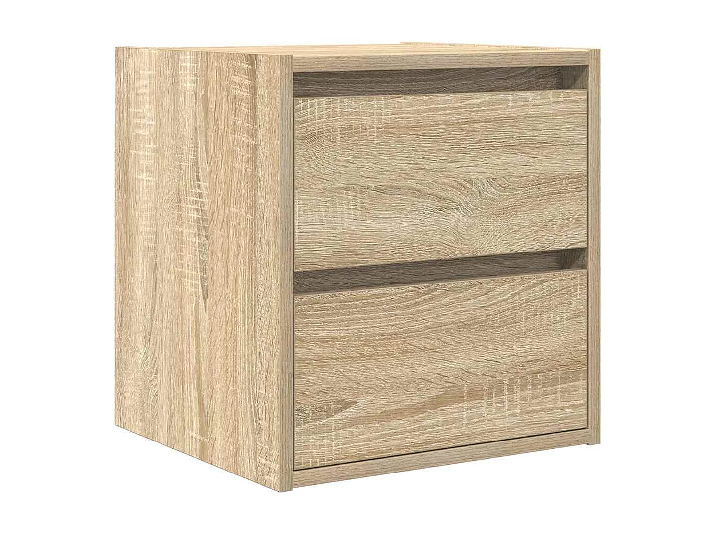 Nachttisch hängend 2er Set | Wand-Nachttische Sonoma-Eiche 38x34x40 cm SHL67518