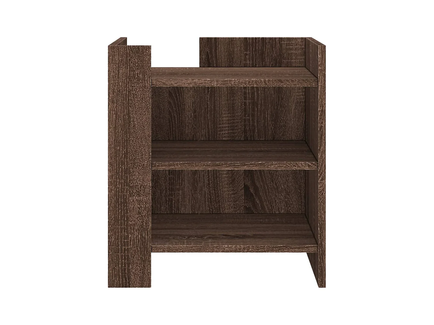 Table de chevet-Table d'appoint Compartiments ouverts chêne marron 45x50x50 cm bois d’ingénierie