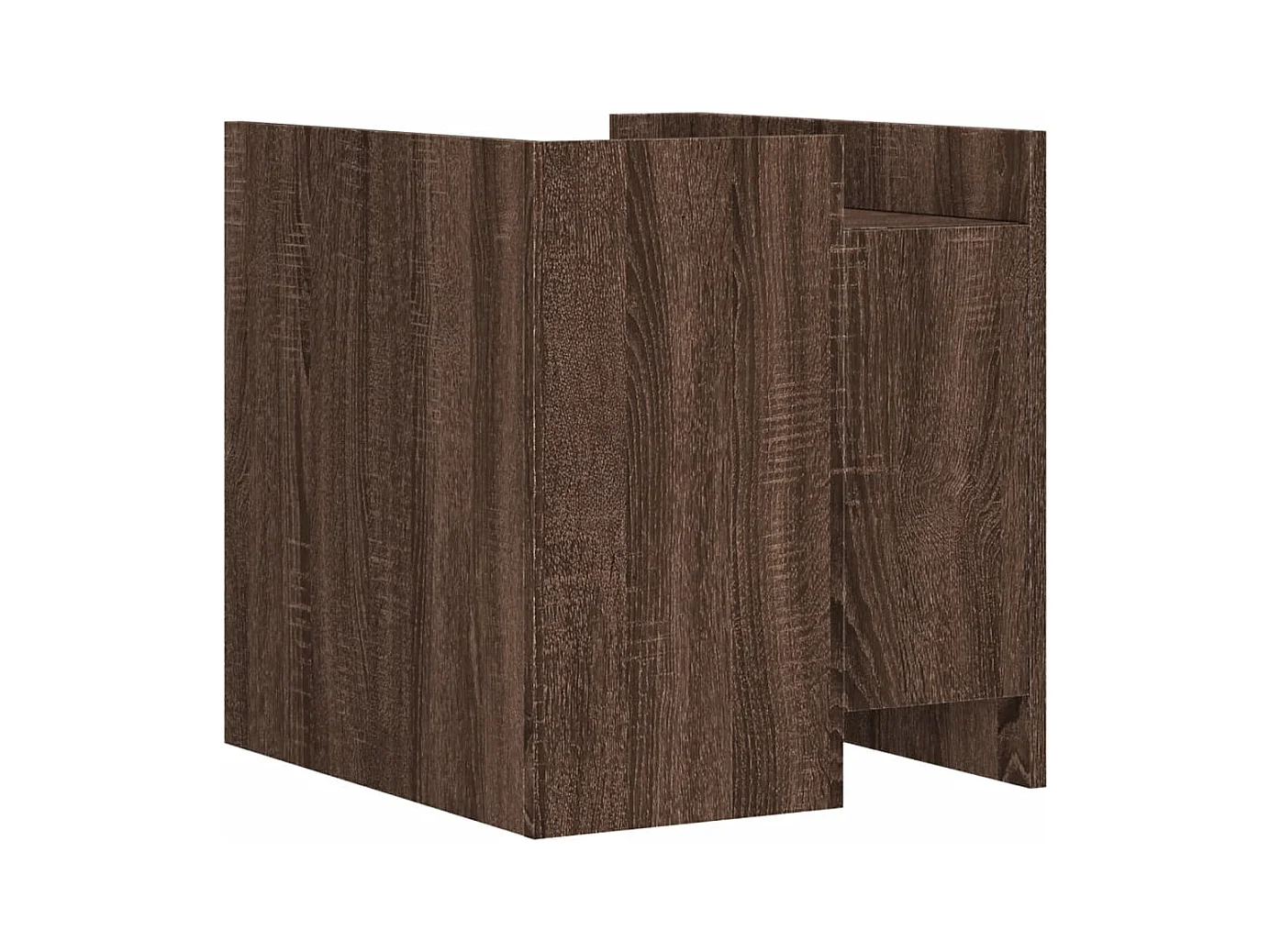 Table de chevet-Table d'appoint Compartiments ouverts chêne marron 45x50x50 cm bois d’ingénierie