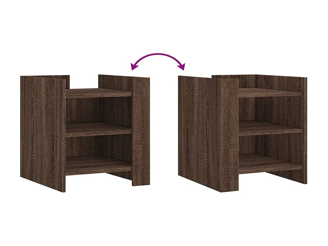 Nachttisch-Beistelltisch Braun Eichen-Optik 45x50x50 cm Holzwerkstoff SHL50706