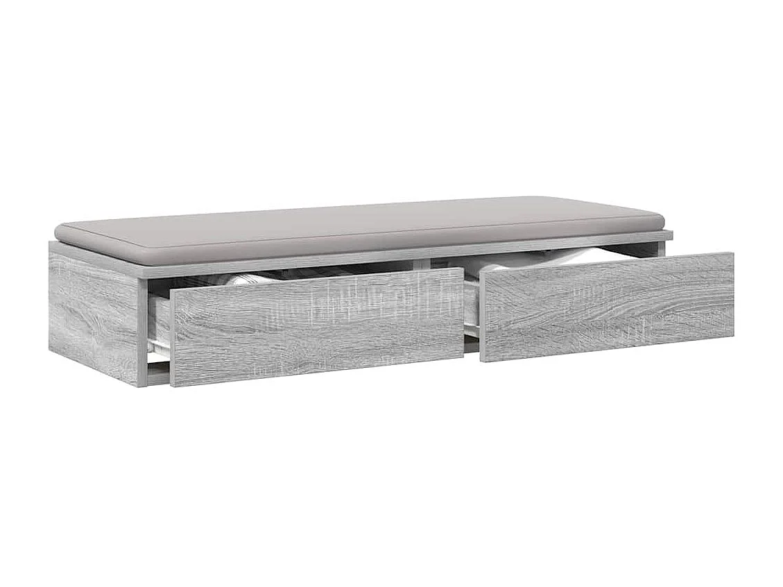 Tiroirs de lit avec tiroir Sonoma gris 100x36.5x16.5 cm